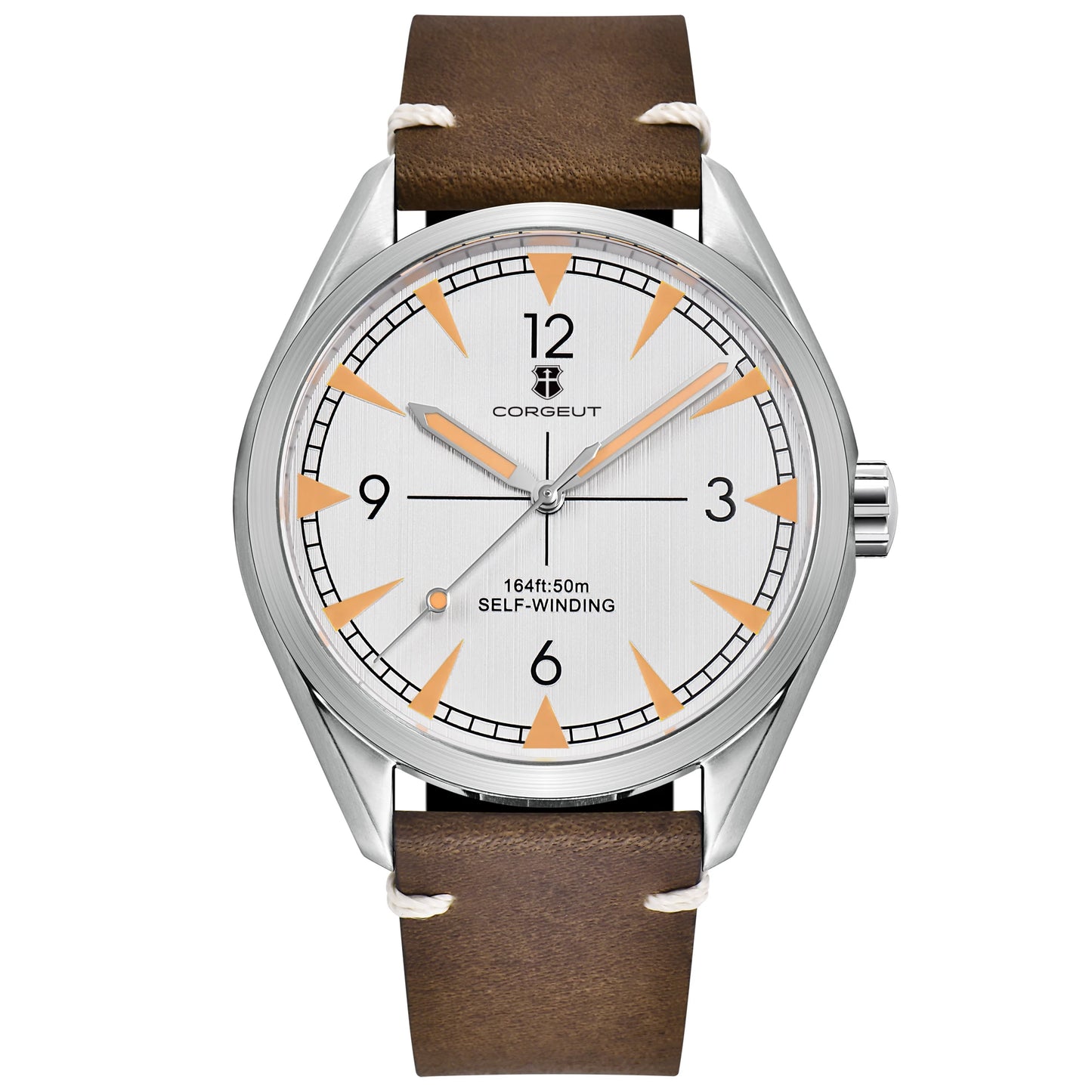 Corgeut 41mm Men's Clock Automatic Relogio Masculino Japan Movt Mechanical Sapphire White Black Blue Dial Steel Band Men's Watch