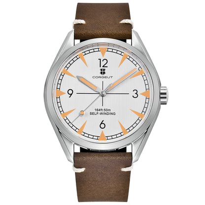 Corgeut 41mm Men's Clock Automatic Relogio Masculino Japan Movt Mechanical Sapphire White Black Blue Dial Steel Band Men's Watch