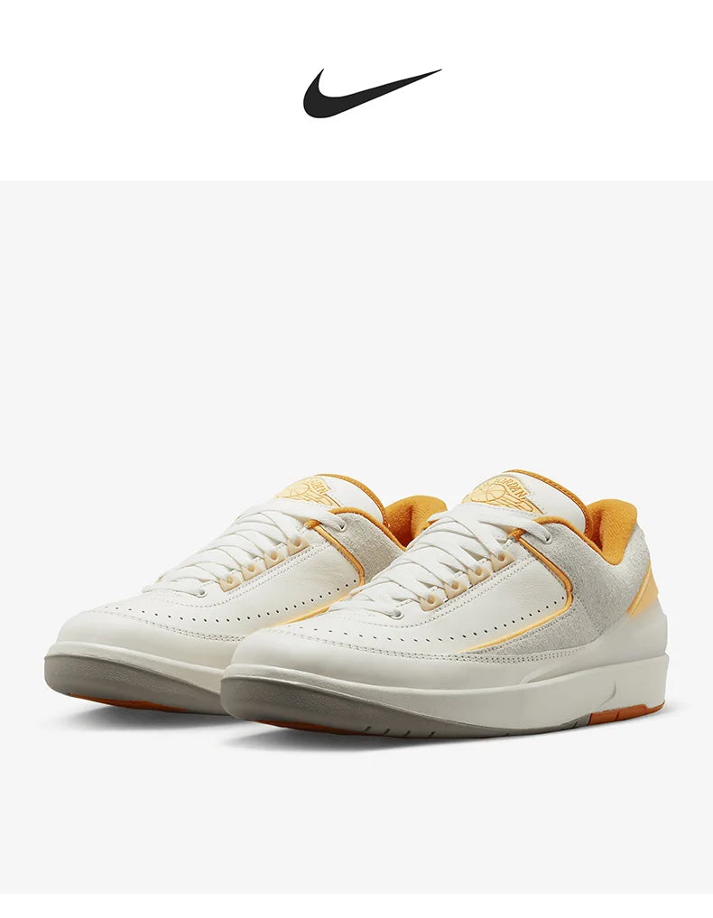 Zapatillas deportivas casuales Nike Air Jordan 2 auténticas, de caña baja, para hombre y mujer, DV9956-118
