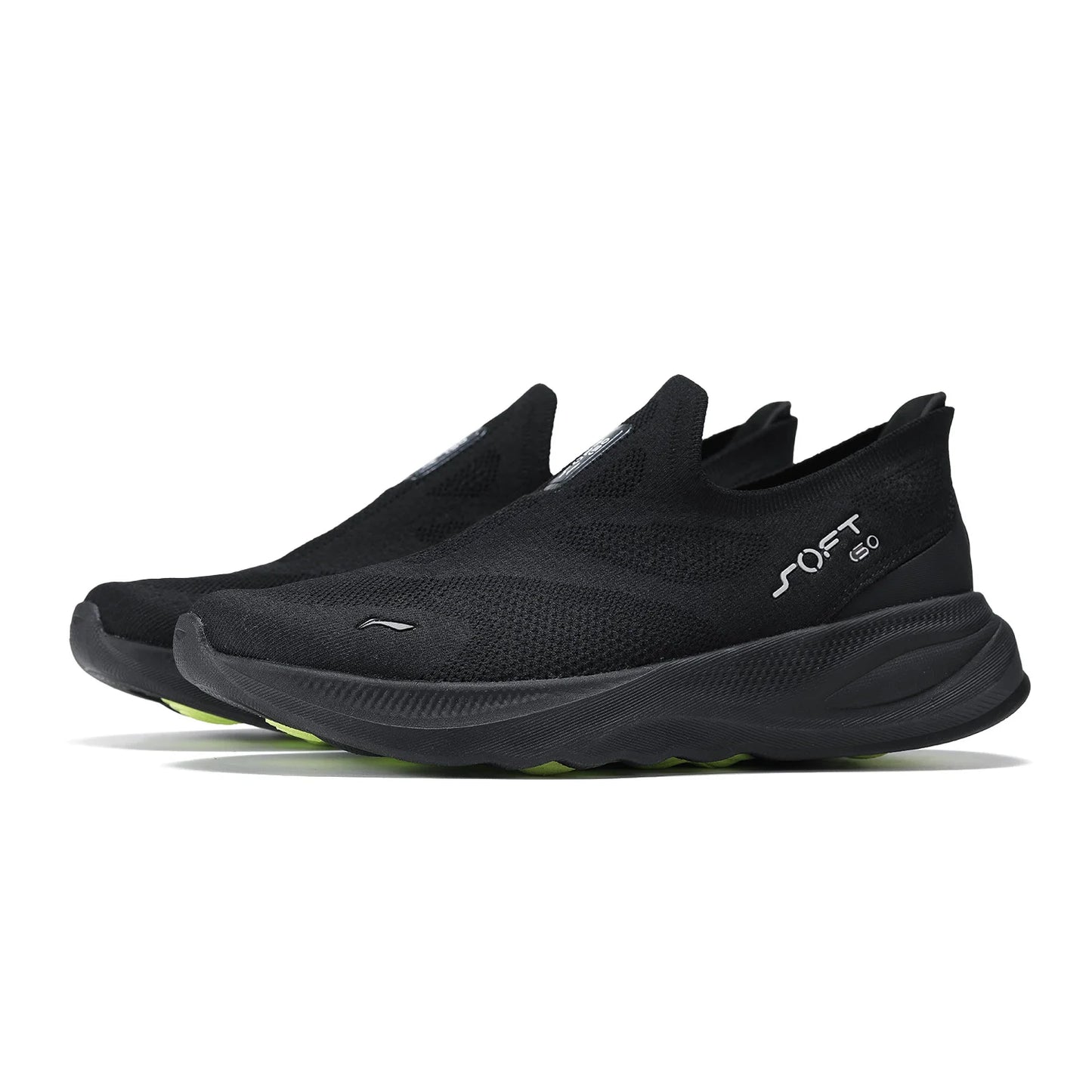 Pánske nazúvacie voľnočasové vychádzkové topánky Li-Ning SOFT GO 2 KNIT – tlmené, pohodlné a stabilné sieťované športové tenisky LiNing na beh a každodenné nosenie AGLV017