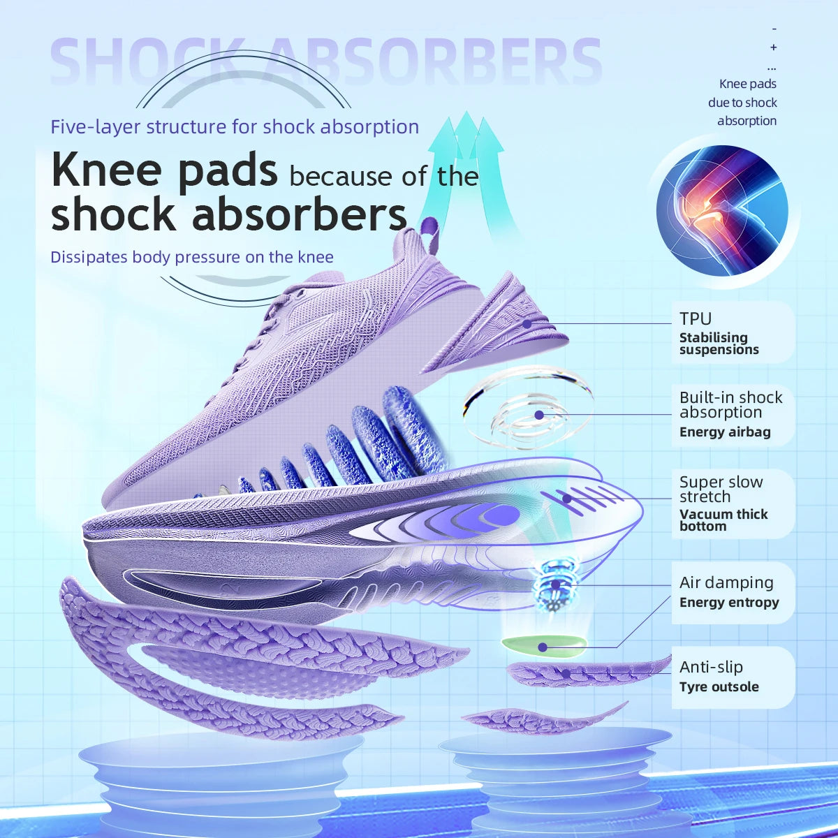 Onemix New Original — męskie sportowe buty do biegania, amortyzujące, miękkie, lekkie, oddychająca siateczka, antypoślizgowe sneakersy z amortyzacją