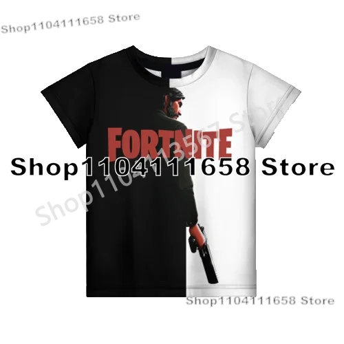 Presentes de Aniversário T-shirt F-Fortnite 3D Print Banana Peely Team Leader Bear para Homem, Tee Battle Royale Gaming, Top de Verão