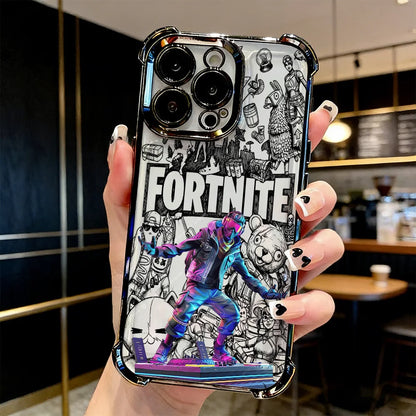 Popular Game FortniteS Plating Phone Case For iPhone 17 17e 16e 16 15 14 13 12 11 Pro Max X XR XSMax 7 8 Mini Air Plus Anti-Fall