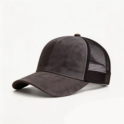 Summer Mesh Baseball Cap Women Men Solid Suede Cap Patch Snapback Hat Casual Breathable Unisex Street Hip Hop Trucker Caps
