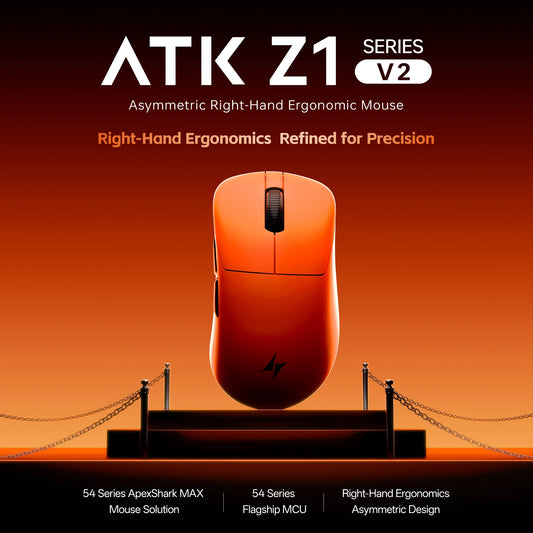 Ratón inalámbrico ATK Blazing Sky Z1 V2 Ultimate PAW3950 Ultra Dual 8K Gaming, ergonómico, desarrollo propio, para manos medianas y grandes