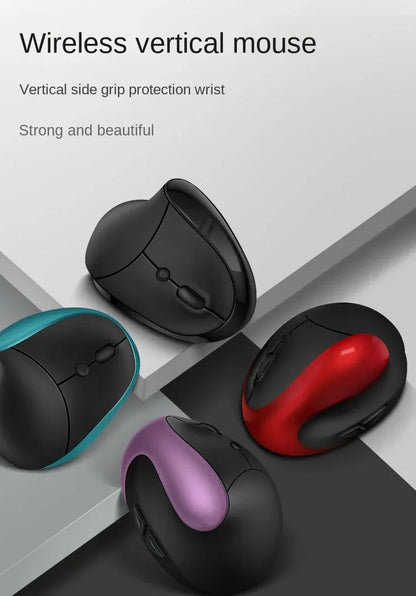 BTS-908 Najbolje prodajana polnilna navpična ergonomska brezžična miška z 2.4G USB sprejemnikom, nastavljivo ločljivostjo 1600 DPI in 6 gumbi