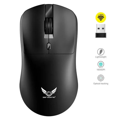 Wireless Mouse 2.4G Ergonomic Gaming Mouse Rechargeable 800/1200/1600DPI Mice for E-Sports Office Desktop Computers Laptop