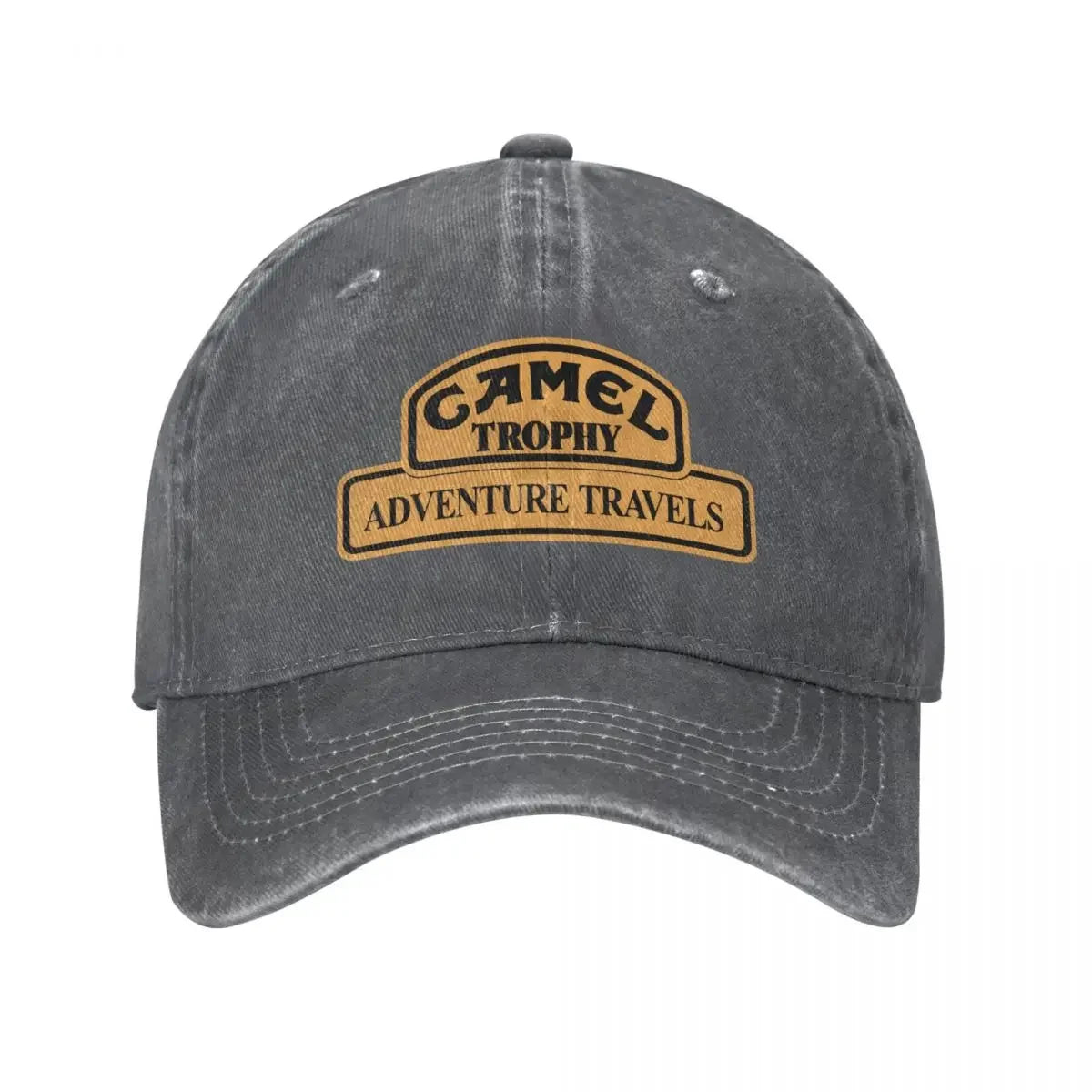 Retro bejzbalová čiapka Camel Trophy Racing pre mužov a ženy, v štýle „distressed“ z džínsoviny, s patentným zapínaním, outdoorová letná čiapka bez pevnej konštrukcie, mäkká čiapka