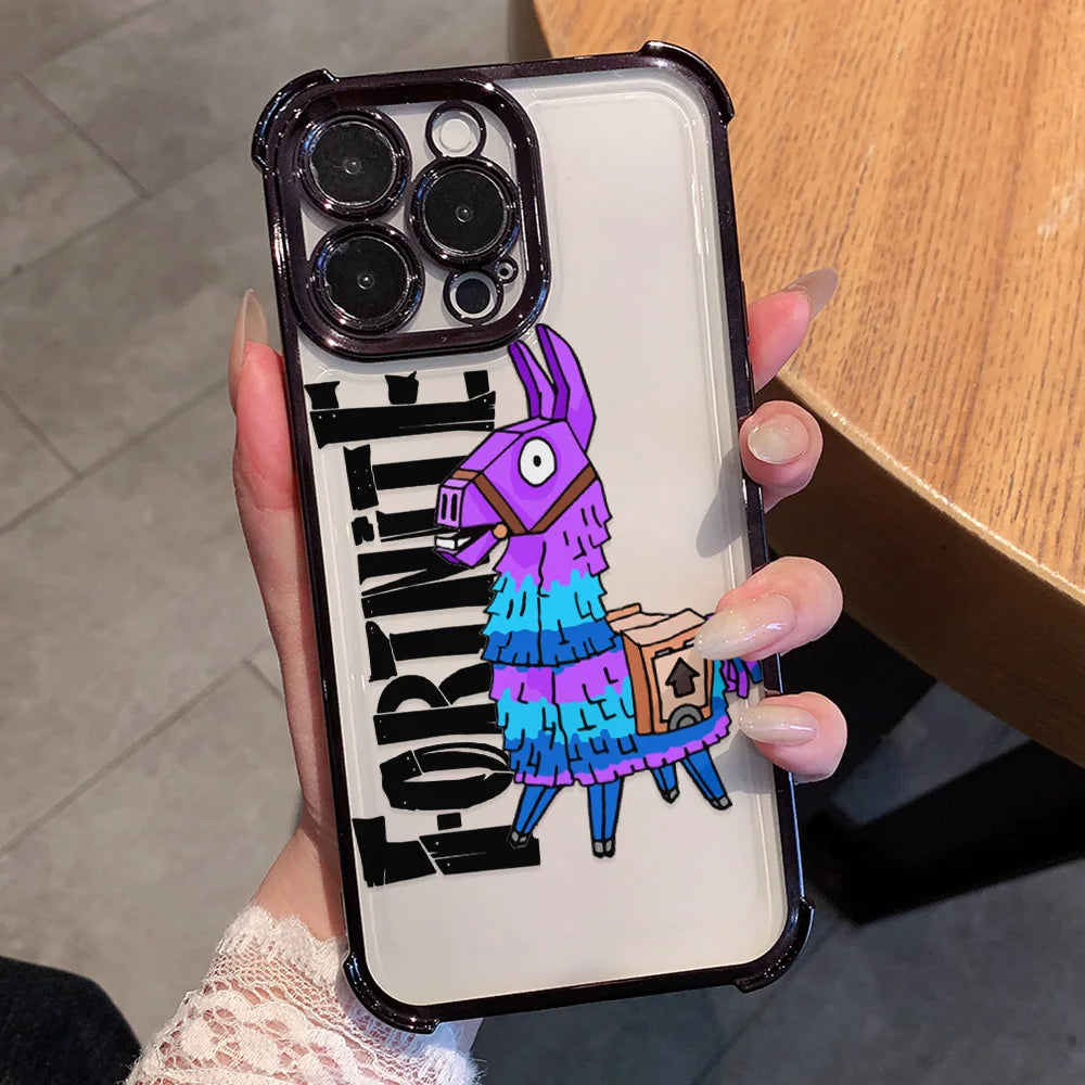 Hot Fortnites Game Plating Handyhülle für iPhone 17 17e 16e 16 15 14 13 12 11 Pro Max X XR XSMax 7 8 Mini Air Plus, sturzsicher