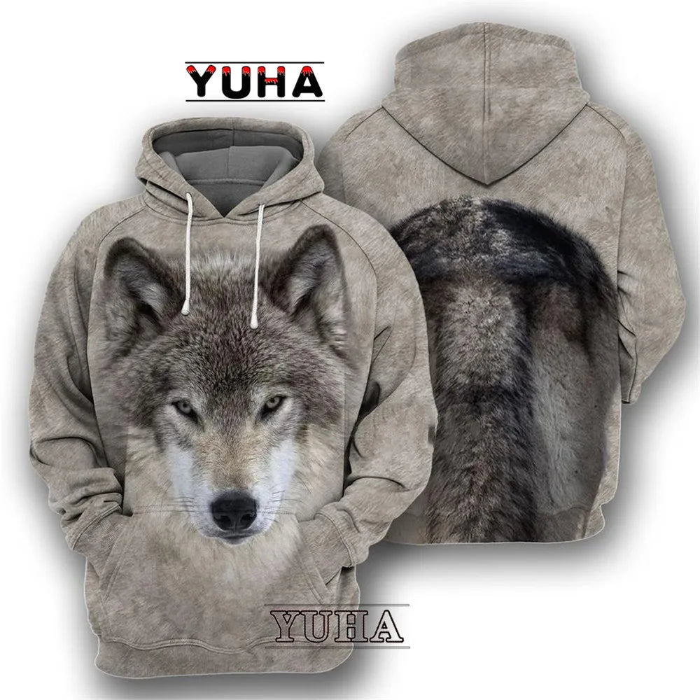 New Wolf Tattoo Vegvisir Black White 3D All Over Printed Men's Hoodie & Sweatshirt Unisex Casual Autumn Tracksuits