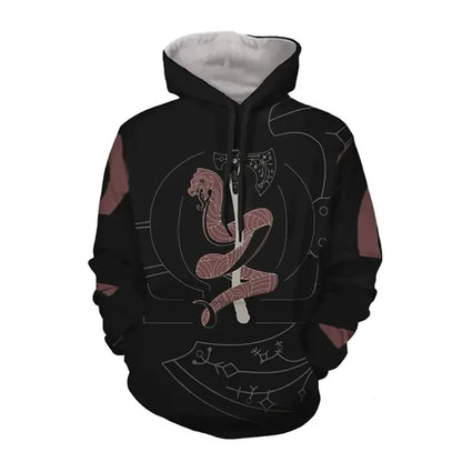 DY20Anime God of War Hoodie Cosplay Kratos Jacket Polyester Casual Coat Costumes Sportswear custom custom size25