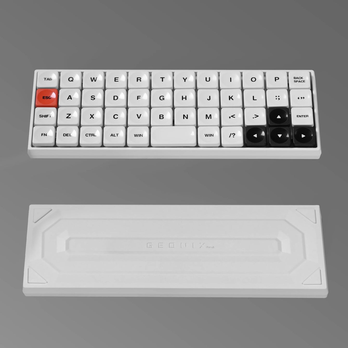 Chosfox GEONIX48 Rev.2 Low Profile Keyboard Single/Three Mode Portable Mechanical Keyboard Kit For LOW MX Switch Support QMK/VIA