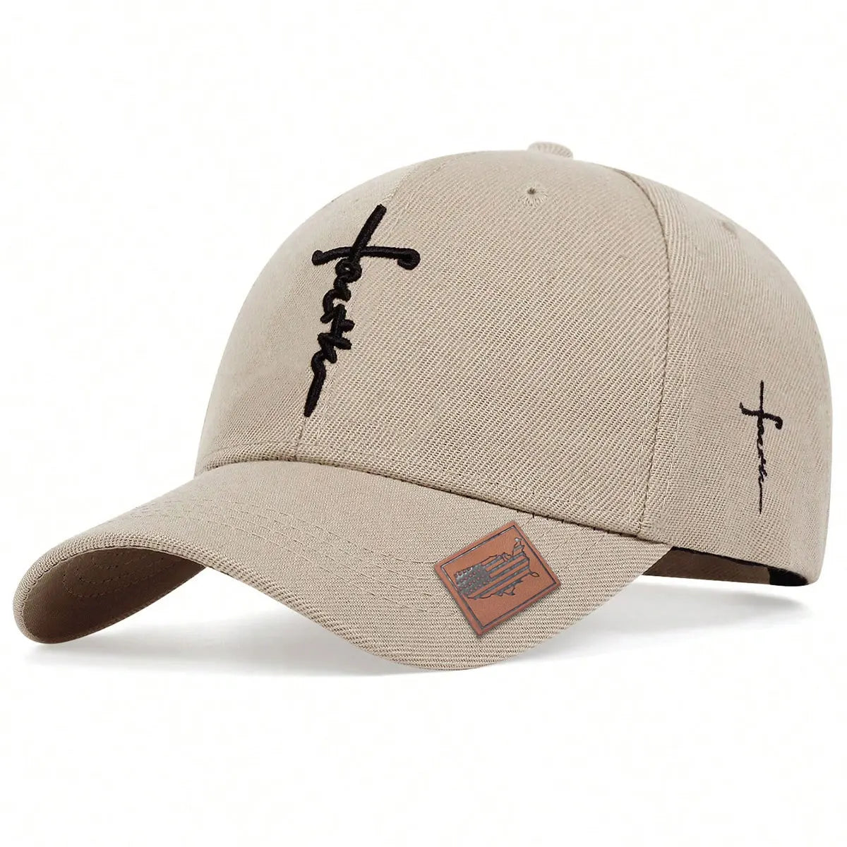 Șepci de baseball unisex cu broderie în formă de cruce, reglabile, pentru activități în aer liber, de primăvară și toamnă, casual, cu protecție solară