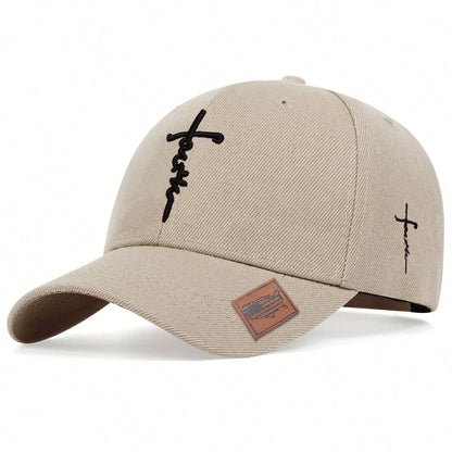 Șepci de baseball unisex cu broderie în formă de cruce, reglabile, pentru activități în aer liber, de primăvară și toamnă, casual, cu protecție solară