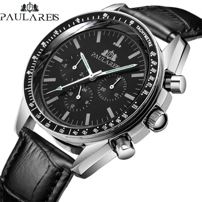 PAULAREIS P Brand Luxury Men Mechanical Watches Calendar Business Watch Men's Sports Waterproof Stainless Steel Automatic Watches