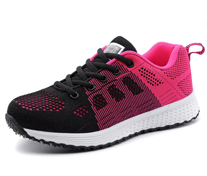 Damen-Flache Schuhe, Schnürschuhe, Freizeitsneaker, Damenschuhe, weiche Zapatos Mujer, große Größen
