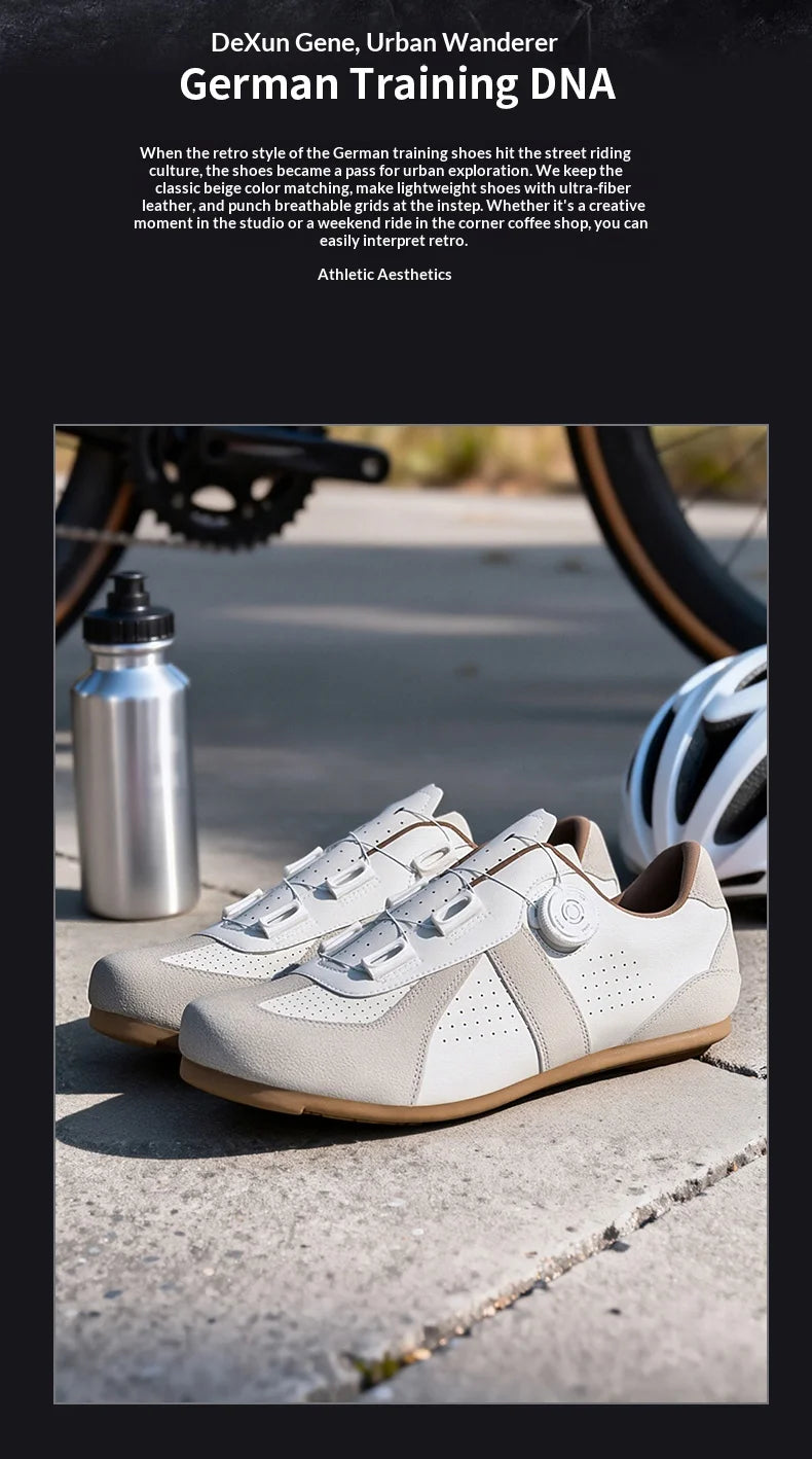 Women's Non-Lock Mountain Bike Shoes, No Cleats, Road Cycling RB Speed Rubber Sole Shoes, Men's Rubber Sole Cycling Shoes