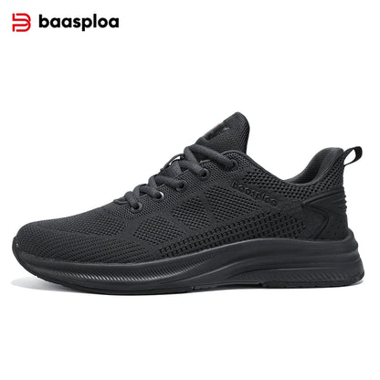 Baasploa Pánske bežecké topánky Značkové pánske dizajnové sieťované ležérne tenisky Ľahké šnurovacie Nové pánske outdoorové športové tenisky
