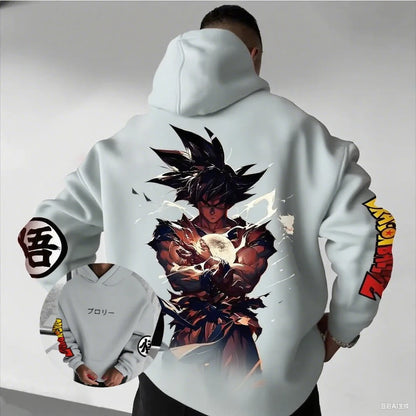 Dragon Ball Goku Oversized Anime Hoodie Men Women Vintage Pullover Sweatshirt New Autumn Y2k Hooded Jacket Streetwear Casual Top