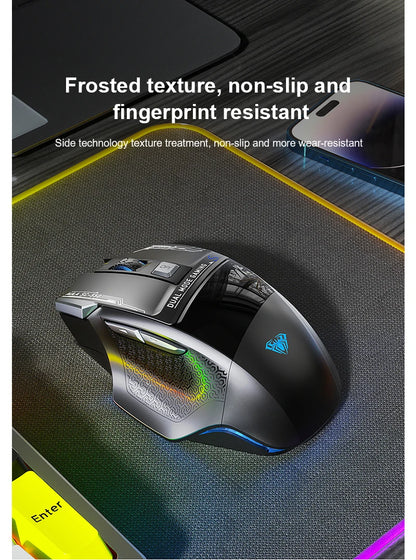 Mysz gamingowa AULA SC550 2.4G, bezprzewodowa mysz z makrami, podświetleniem RGB i ergonomiczną konstrukcją, mysz e-sportowa, akcesoria do PC