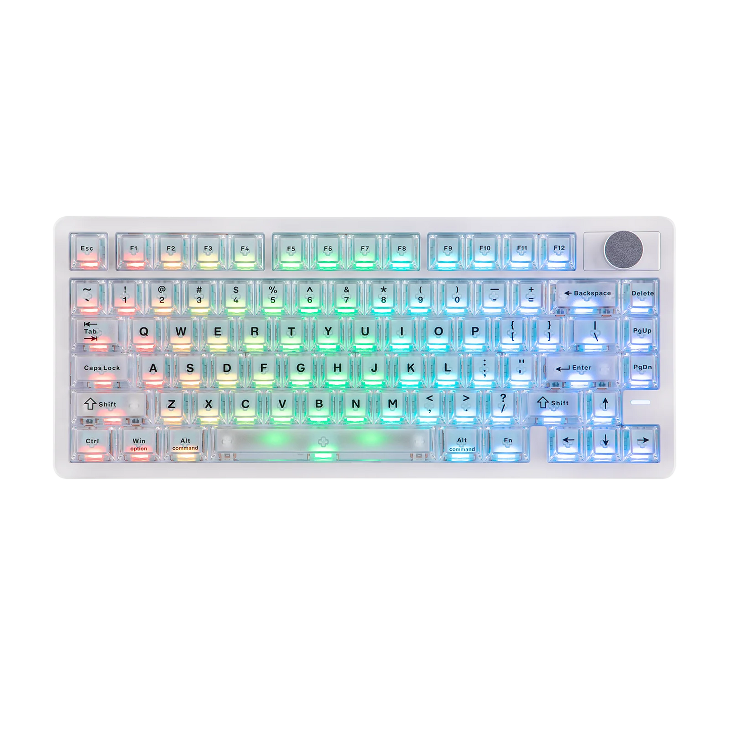 Teclado gaming EPOMAKER HE75 V2 75% ANSI US Layout inalámbrico trimodo con efecto Hall, activación ajustable de 0.005mm y activación rápida
