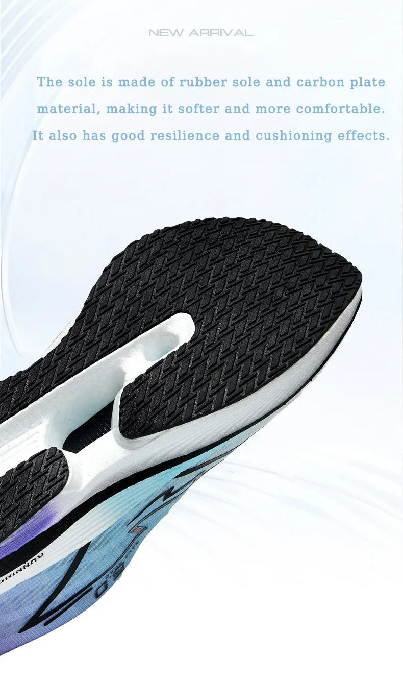 Herren-Sportschuhe – professionelle, gedämpfte Laufschuhe mit Carbonplatte, atmungsaktive Schnür-Sneaker für Freizeit, Marathon und Training