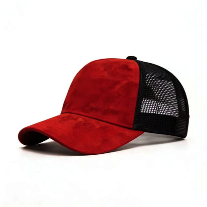 Summer Mesh Baseball Cap Women Men Solid Suede Cap Patch Snapback Hat Casual Breathable Unisex Street Hip Hop Trucker Caps