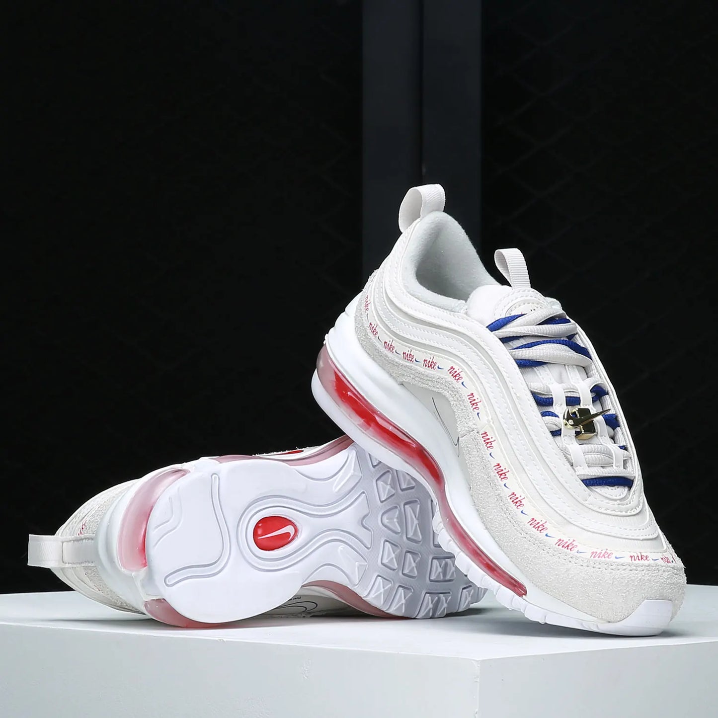 Zapatillas deportivas Nike genuinas AIR MAX 97 para mujer, de caña baja, con amortiguación de aire DC4013-001