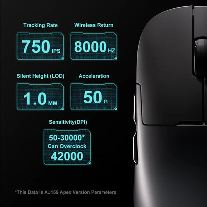 Bezdrôtová herná myš AJAZZ AJ159 APEX/AJ159PRO s RGB magnetickou nabíjacou základňou, ľahká herná myš AJ159P pre PC a notebook