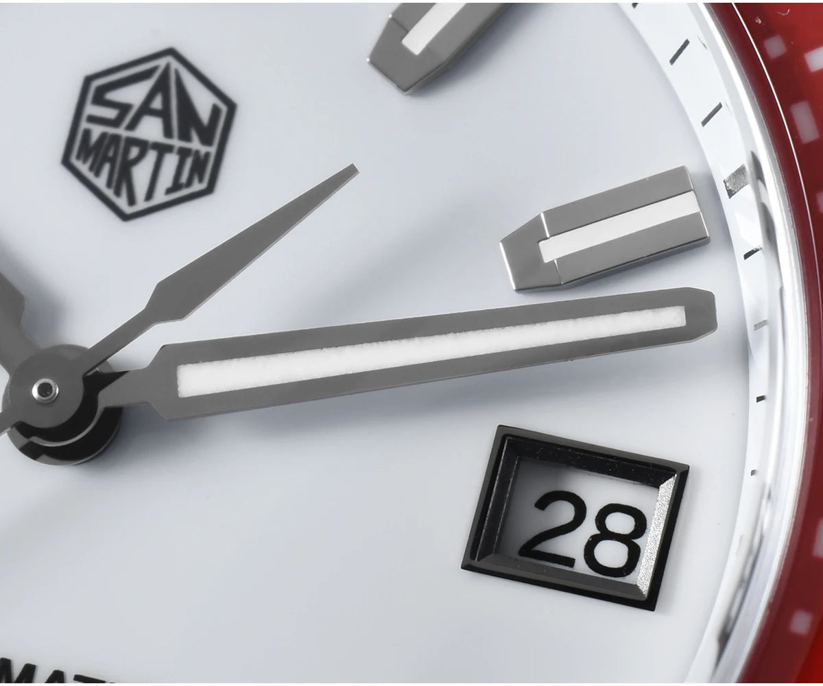 San Martin 2025 New Enamel Dial Full Luminous 39mm Dive Watch Luxury Men Watch NH35 Automatic Mechanical Waterproof 200m SN0129