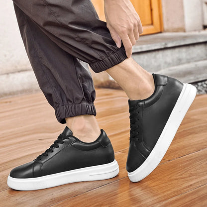Baskets pour homme, chaussures rehaussantes, semelles rehaussantes, talons hauts de 6 à 10 cm, chaussures en cuir, chaussures de sport, chaussures pour homme