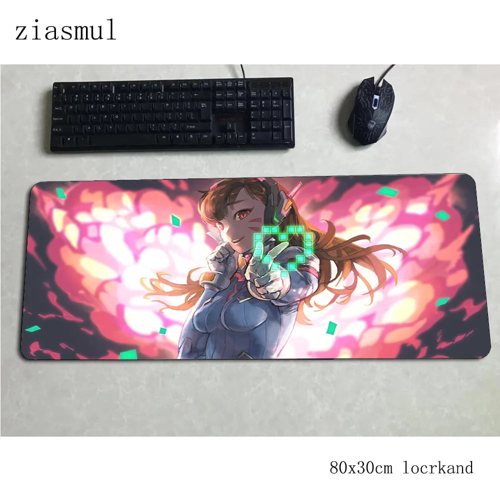 Tapete de rato gamer Overwatch Aestheticism 800x300x3mm, tapete de rato para portátil gaming, mousepad Cartoon, tapete de secretária para PC