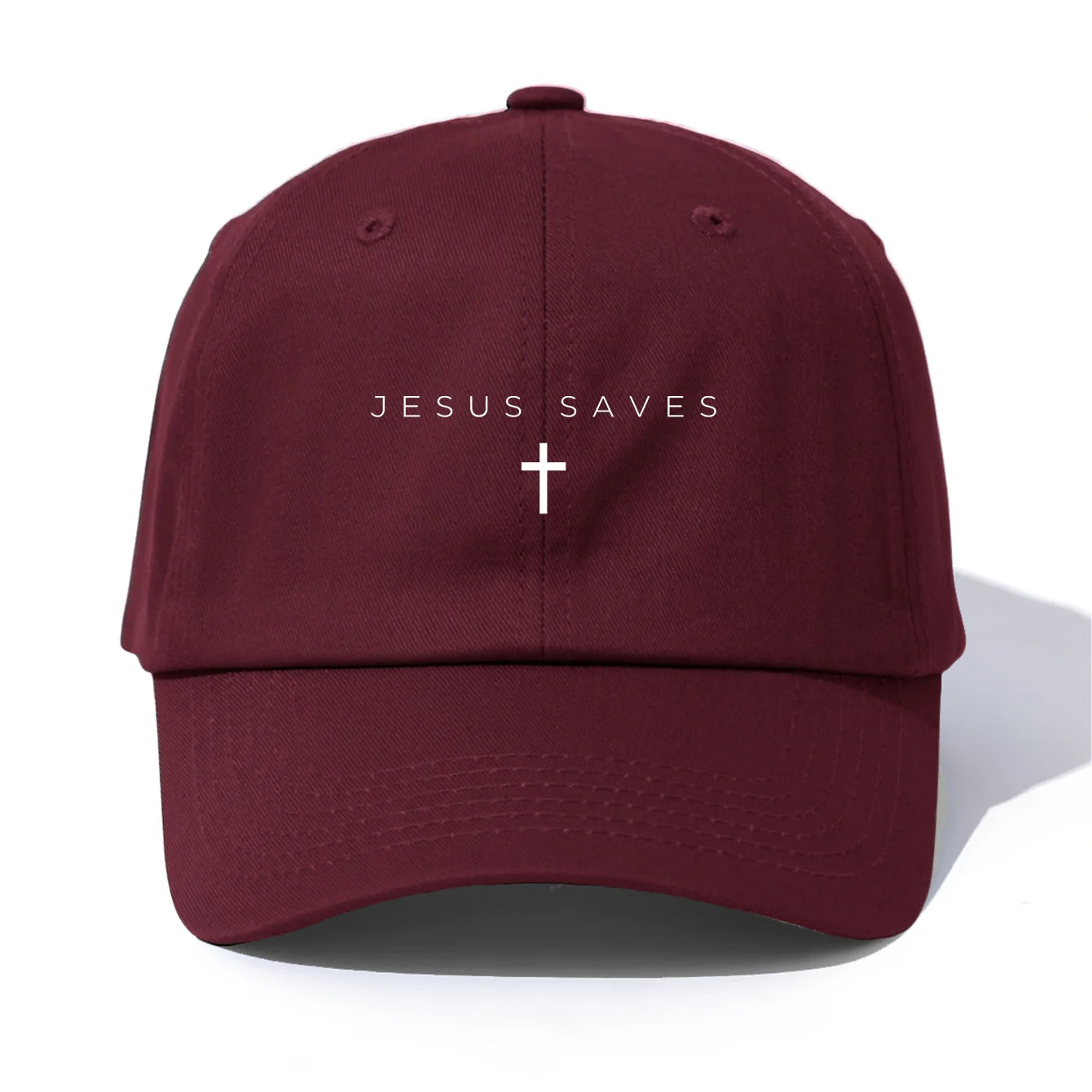 1pc JESUS SAVES Print  Baseball Cap for Adults,Minimalist Retro Style Casual Soft Adjustable Dad Hat,Perfect As Gift