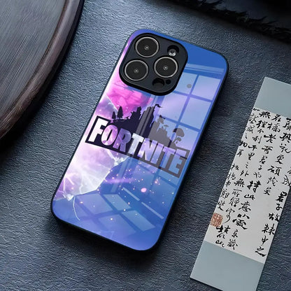 B-Battle-R-Royales-F-FortniteS Handyhülle für iPhone 17 Pro Max 15 Pro 14 12 11 13 Mini X XR XS 16 Plus SE Glas-Cover