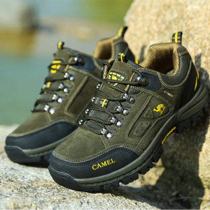 Herren-Wanderschuhe aus Veloursleder, Outdoor-Trail-Trekking-Sneaker, rutschfeste, atmungsaktive Kletterschuhe für Herren, Bergsportschuhe