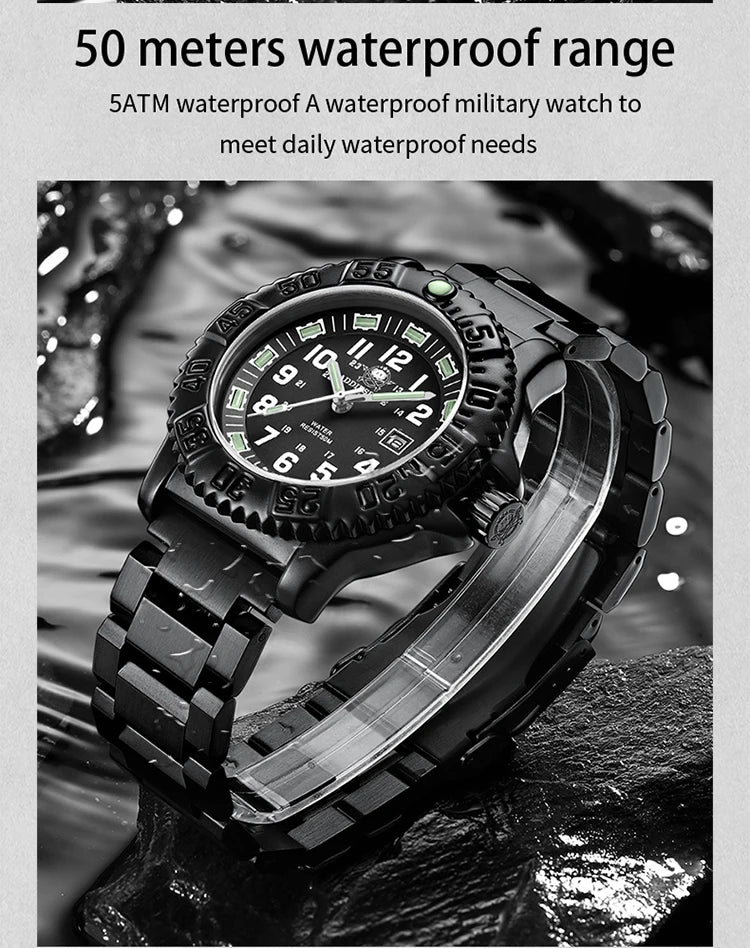 ADDIESDIVE 2023 Men's Sports Watch Military Sports Luxury Rotating Bezel Luminous Watch Nylon Strap 50m Waterproof Quartz Watch