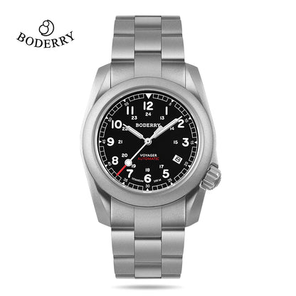Boderry VOYAGER Field Watches Bronze Case Automatic For Seiko NH35 Watch 100M Waterproof Clock Military Vintage Wristwatch Mens