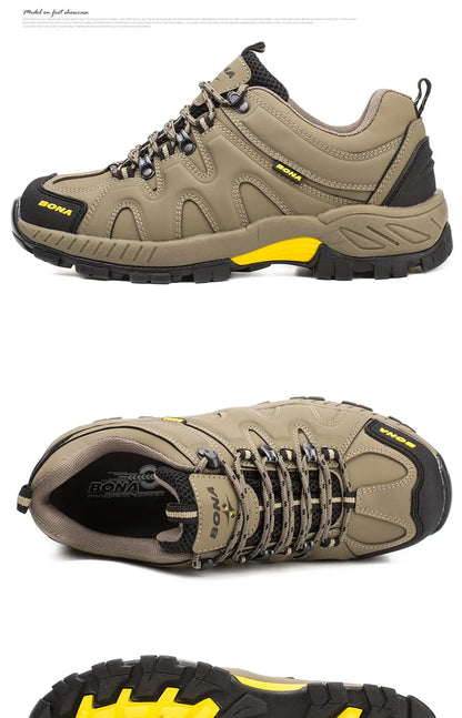 BONA Novedad Estilo Clásico Zapatillas de Senderismo para Hombre con Cordones Zapatillas Deportivas para Hombre Outdoor Jogging Trekking