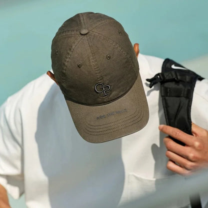 New Unisex Korean Embroidered GP Letters Baseball Hats Casual Breathable Retro Sunshade Peaked Caps Versatile Fashion Outdoor