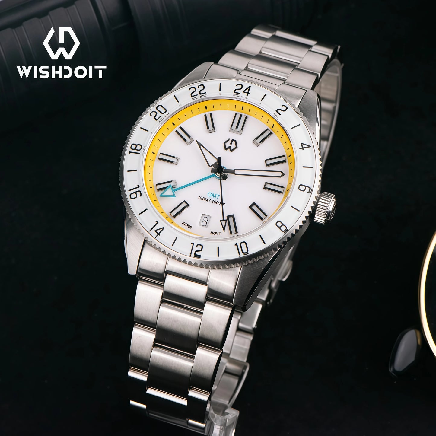 WSD9025 New Men's Automatic Watch Quartz Swiss Movement BGW9 Luminous Bezel 4-Pin GMT 150 Meters Waterproof Diving