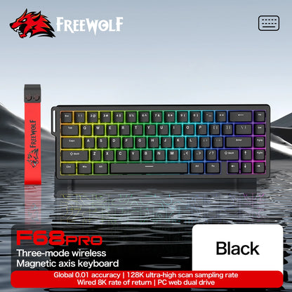 Magnetic Switch Keyboard ATTACK SHARK X68HE X68PRO HE and FREEWOLF F68 Wired F68Pro Wireless for Pro Gaming 0.01mm Rapid Trigger
