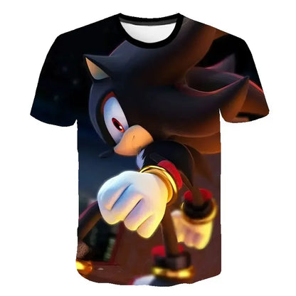 Men T Shirt Women Tee Boys Girls Top Adults Children Parent Child quick dry kid Tshirts Sonic Cartoon Anime Game 3D Print Tops