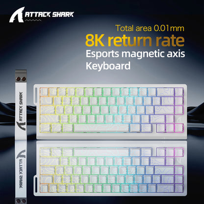 Tastiera da gaming magnetica ATTACK SHARK X68HE X68PRO HE e FREEWOLF F68 cablata F68Pro wireless per pro gaming 0.01mm Rapid Trigg