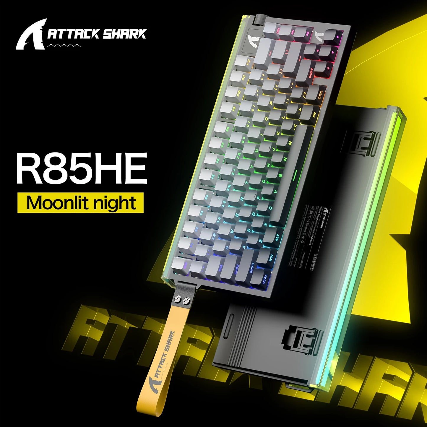 ATTACK SHARK R85 HE 8000Hz RGB Rapid-Trigger-Tastatur, 0.005mm RT-Genauigkeit, kabelgebundene Gaming-Tastatur, magnetischer Hall-Effect-Switch