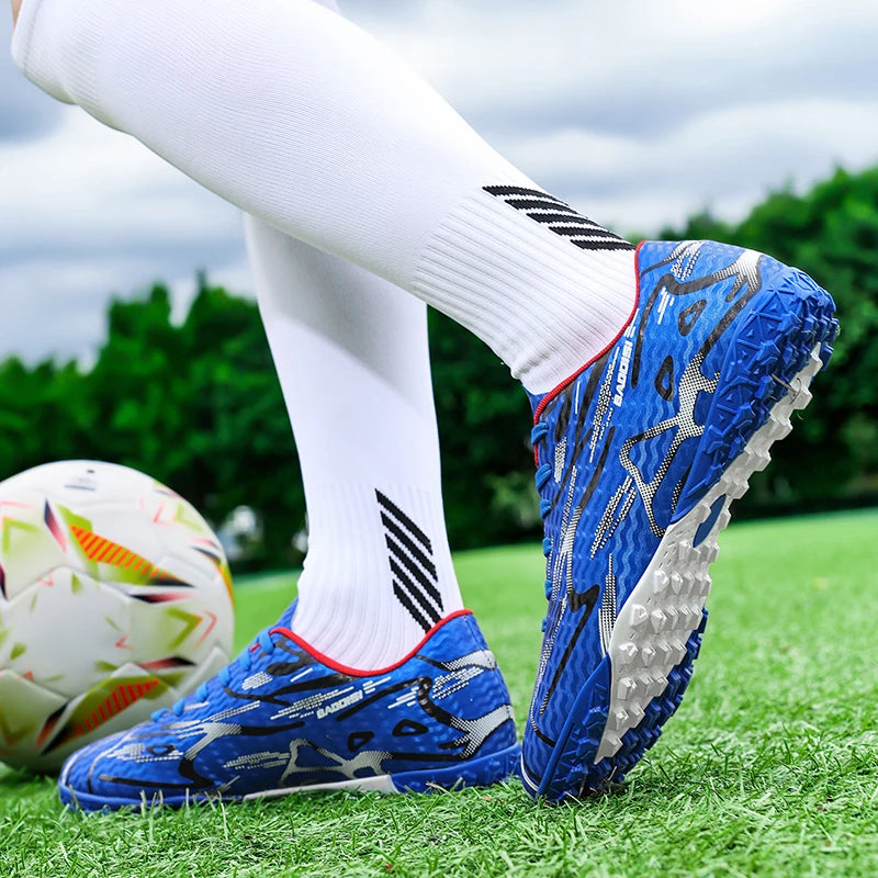 Neue Herren-Fußballschuhe TF Sport Trainings-Soccer-Schuhe, weich, ultraleicht, atmungsaktiv, professionelle Unisex-Sneaker, Rasen-Stollenschuhe für Matches