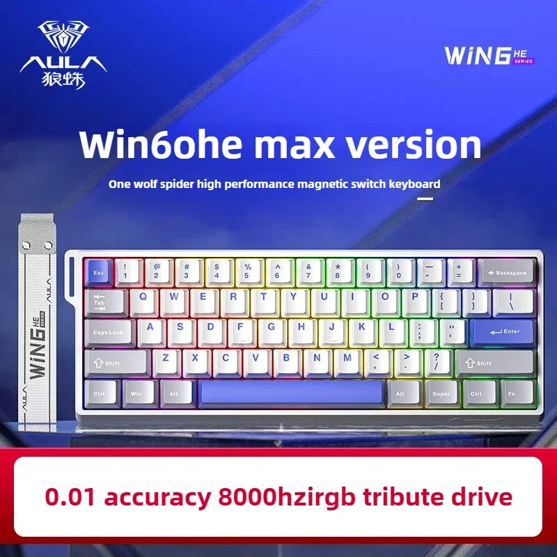 Aula Win60He Tastatur mit Magnetschaltern, kabelgebunden, Win 60 HE mechanische Tastatur für E-Sports-Gamer, Win68 Tastaturen, Custom Win60 He Geschenke