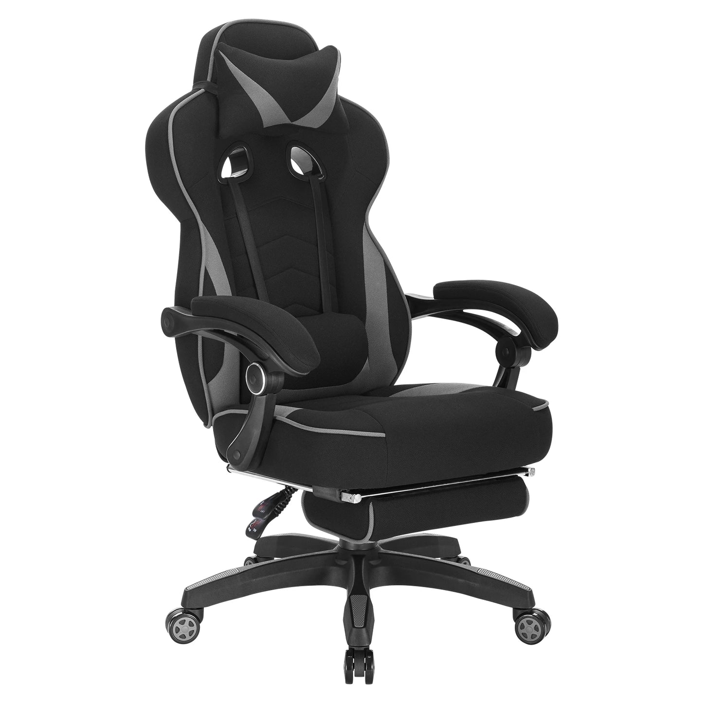 WOLTU Gaming Racing Chair Ergonomic Swivel Computer Chair with Footrest, Lumbar Support, Headrest, Adjustable Gamer Office Chair