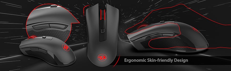 Redragon M652 optische 2.4G-Wireless-Maus mit USB-Empfänger, tragbare Gaming- und Office-Maus, 5 einstellbare DPI-Stufen